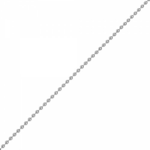 Ps1113961 pax 4 mètres chaine, chainette à billes boules 1.5mm métal couleur argent vif