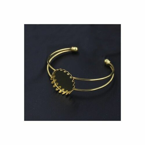Bu11170511141802 pax 1 support de bracelet 25mm griffe laiton finition doré  pour collage digitale