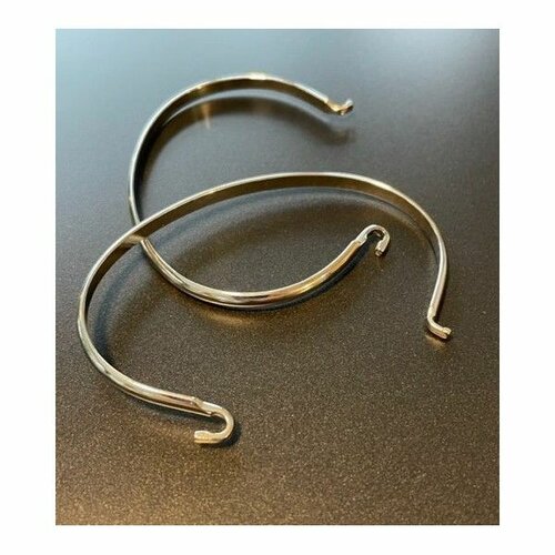 Hh15401p pax 1 support de bracelet jonc 4mm en acier inoxydable 304 finition finition argent platine rhodié