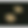 Ps110119963 pax 2 pendentifs forme médaillon yoga ohm 9 mm cuivre recouvert d'une finition dorée à l'or fin 18kt