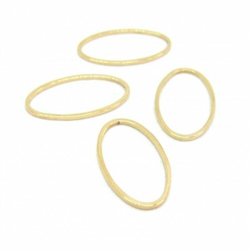 Ps110201145 pax 4 pendentifs connecteurs ovale 21 mm doré en acier inoxydable 304 pour bijoux raffinés
