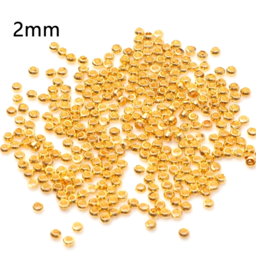 Ps11859879 pax 500 perles à écraser 2mm cuivre finition doré