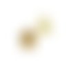 Ps11875751 pax 2 boucles d'oreilles puce étoile martelée 12mm acier inoxydable 304 finition doré