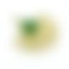 Ps11870537 pax 1 pendentif  demi soleil eventail 20 mm acier inoxydable finition doré 18kt et pierre jade verte