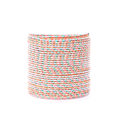H11z003 lot de 4 mètres de cordon tressé et fil métallisé doré 1.5mm coloris c01