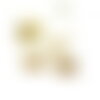 H11h41312g pax 6 pendentifs coquille saint jacques biface  19mm en acier inoxydable 304 placage doré