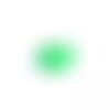 Ps11888584 pax 5 perles intercalaire résine qui s'illumine dans la nuit  14 par 9mm coloris vert sur une base en métal argenté