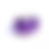 Ps11888579 pax 5 perles intercalaire résine qui s'illumine dans la nuit  14 par 9mm coloris violet sur une base en métal argenté