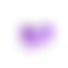 Ps11888586 pax 5 perles intercalaire résine qui s'illumine dans la nuit  14 par 9mm coloris violet clair base en métal argenté