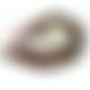 Hk16607f lot de 19 cm environ 23 perles agate bicolore facettée 8mm coloris 12