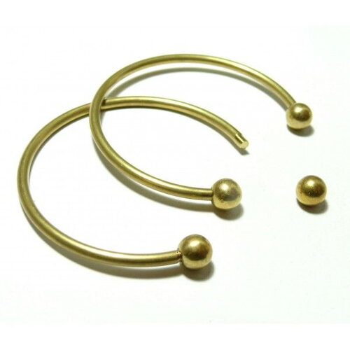 Copy of h21970 lot de 2 supports bracelets jonc avec perles ã  vis metal couleur bronze dorã© qualitã© laiton