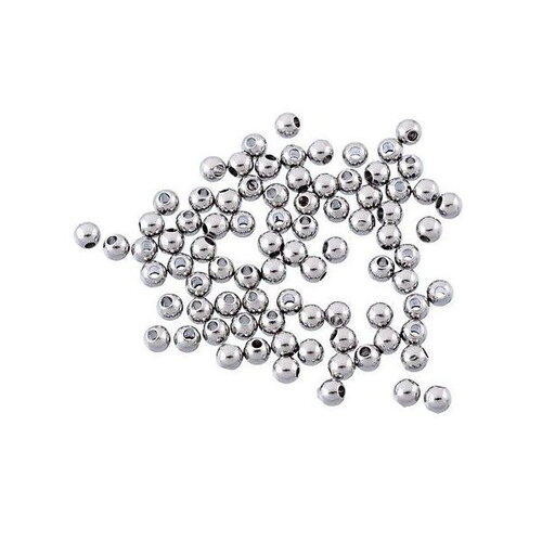 H11tac0004 pax 200 perles intercalaires billes 3mm acier inoxydable 304