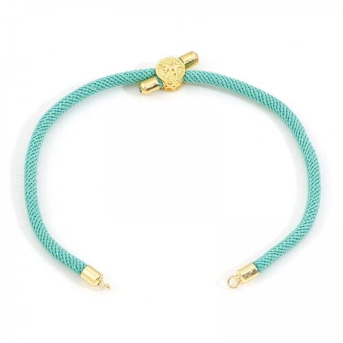 Ps11897049 pax 1 support bracelet intercalaire cordon nylon ajustable avec slide arbre cuivre doré coloris menthe à l'eau