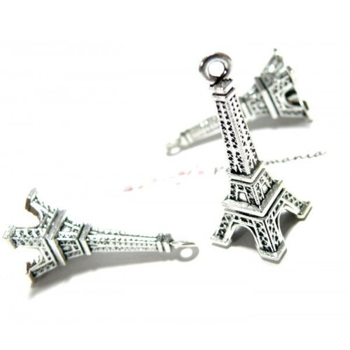 1 piece pendentif grande tour eiffel 3d argent id 25