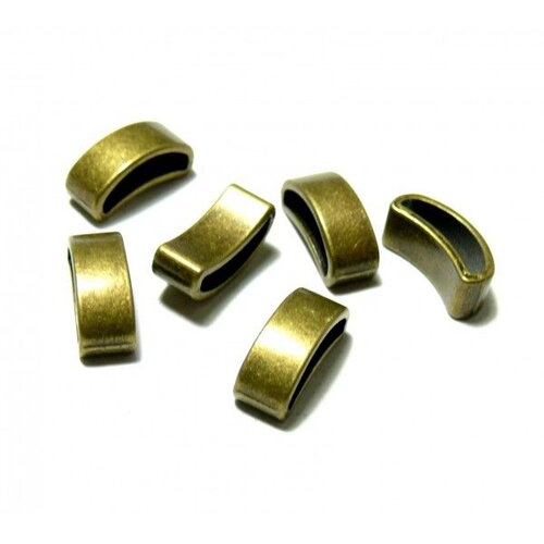 H116403 pax 20 passants slides métal couleur bronze pour cordons lanieres
