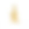 Ps11900512 pax 1 pendentif signe du zodiaque gémeaux  en acier inoxydable 304 finition placage doré 14kt