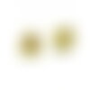 Ps11900064 pax 1 pendentif - graine de lotus - 9 mm - acier inoxydable 304 placage doré