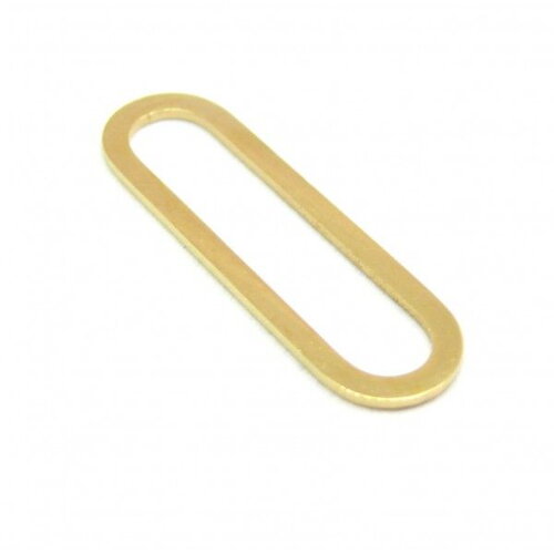 Ps11760780 pax 1 pendentif, connecteur -  forme géométrique  ovale 33 mm - doré en acier inoxydable 304 - pour bijoux raffinés