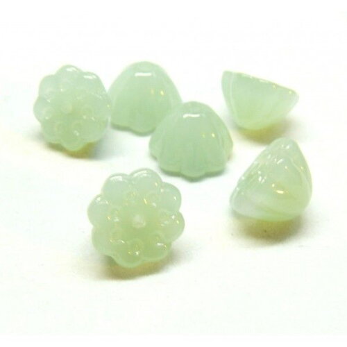 Bu112302081549033225 pax 10 perles graine de lotus yoga healing 10mm  jade teintée couleur vert pale