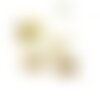 H11h41312ga pax 6 pendentifs coquille saint jacques biface  14 x 11mm en acier inoxydable 304 placage doré