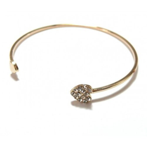 S1178325 pax 2 bracelet coeur strass couleur doré