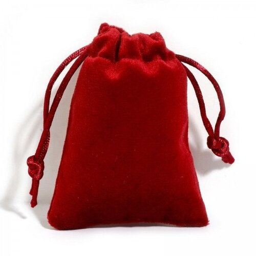 Ps11518122 pax 4 pochettes cadeaux velours rectangle 9 par 7 cm coloris rouge qualité extra