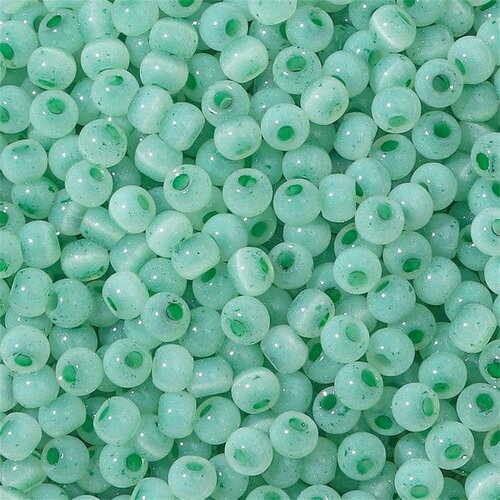 Ps11890600 lot 1 sachet d'environ 240 perles de verre - rondes 4mm vertes