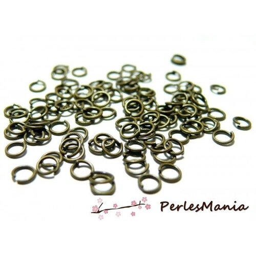 Ps1110368 pax 500 anneaux de jonction 4 mm par 0.7 mm metal couleur bronze