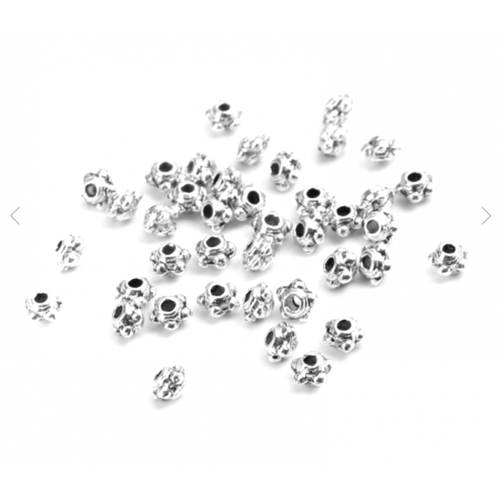 Ps110208534 pax 100 perles intercalaire forme géométrique 4 mm métal coloris argent antique