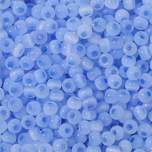 Ps11890603 lot 1 sachet d'environ 200 perles de verre - rondes 4mm bleu