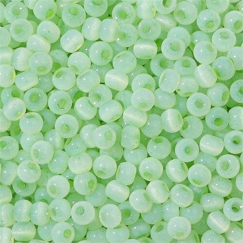 Ps11890597 lot 1 sachet d'environ 200 perles de verre - rondes 4mm vert clair