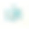 Ref 160721134006 - pax 6 mini pompons breloque passementière avec fil d'or et anneau 10mm bleu ciel