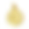 Ps110908272 pax 1 pendentif goutte et soleil 17 mm en cuivre finition doré 18kt  pour création de bijoux raffinés