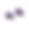 Ps11669574 pax 4 sequins émaillés pétaline, losange arrondi 18 par 12mm violet