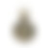 Ps110260011 pax 1 pendentif, cage pour perle, bola grossesse  20mm, boule de parfum métal finition bronze