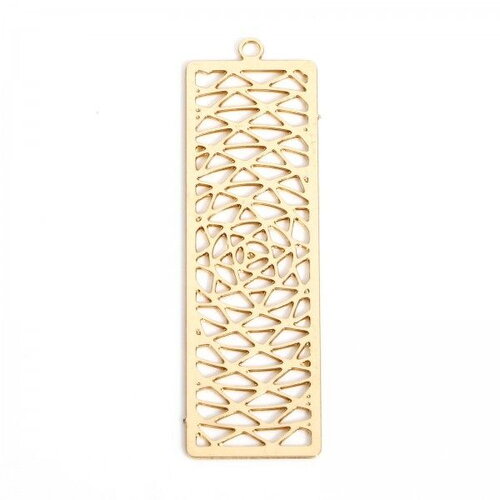 Ps11909803 pax 4 estampes pendentifs rectangle graphique 47mm métal finition doré
