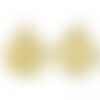 Ps11908254 pax 1 pendentif médaillon biface 13.5mm en cuivre finition doré 18kt pour création de bijoux raffinés