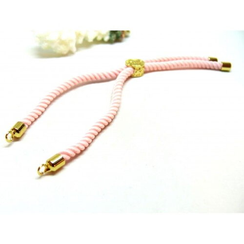 H11f01813g  pax 1 support bracelet intercalaire arbre cordon nylon ajustable avec accroche  laiton doré 18kt coloris rose