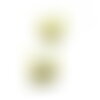 H11g39201g pax 1 perle intercalaire losange grigri, oeil de la protection 9mm en laiton finition doré à l'or fin 18k