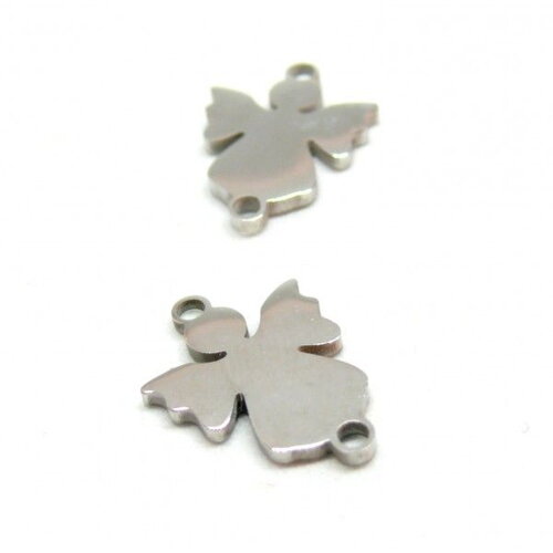 Copy of h11s116076g pax 2 pendentifs bateau, voilier 10 mm en acier inoxydable 304 finition doré 14kt