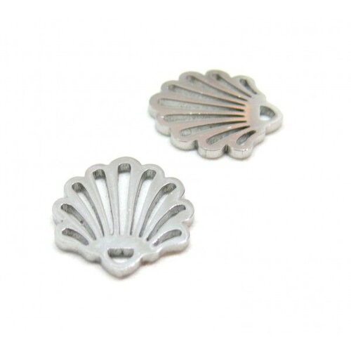 Copy of h11n097063lg pax 1 perle intercalaire tube martelé 12mm en acier inoxydable 316 finition doré 14kt