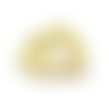 Ps11906938 pax 1 pendentif cœur résine émaillé blanc 17mm - en acier inoxydable 304 finition doré
