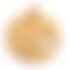Bu112308161804443530 pax 1 pendentif médaillon coeur avec anneau 25mm en acier inoxydable finition doré placage ionique
