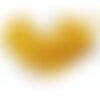 Hq024001h lot de 19 cm perles nacre véritable heishi rondelles 6mm coloris jaune orangé