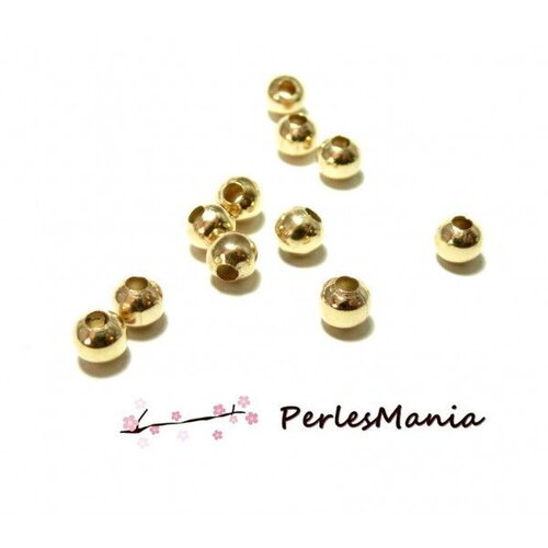 Ps1100872 pax 200 perles intercalaires passants 4 mm métal finition dore