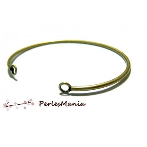 Lot 1 bracelet jonc rigide laiton finition bronze pm