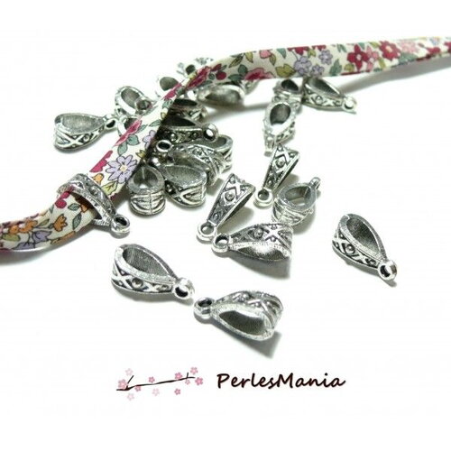 Copy of ref 2n8503 pax environ 20 pendentifs bélières metal argent antique