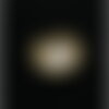 H11n097042a pax 1 pendentif cercle avec soleil et nacre 7mm en acier inoxydable 316 finition doré à l'or fin 14k