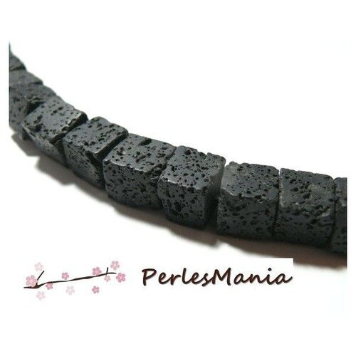 Copy of 10 perles pierre de lave cube 8mm, diy