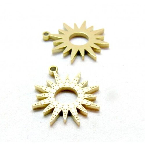 H11i197018bg pax 1 pendentif demi lune, corne boho chic 24mm en acier inoxydable 304 finition doré 18 kt placage ionique